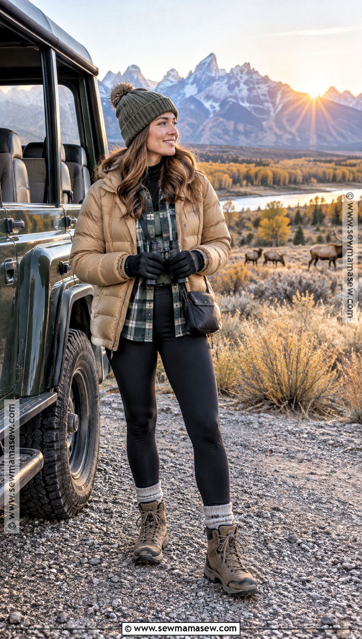 Jackson Hole Fall Wildlife Tour Outfit - 20 Jackson Hole Fall Outfit Ideas