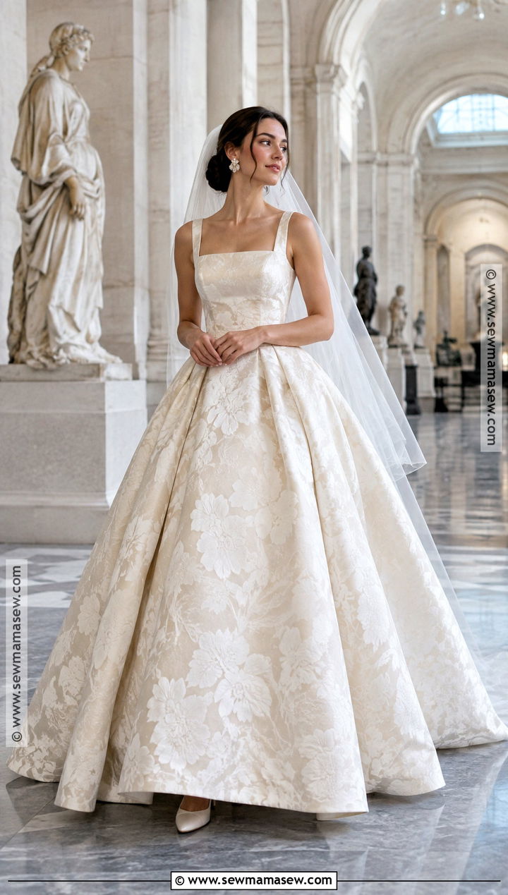 Jacquard Fall Wedding Dress - 20 wedding dresses fall
