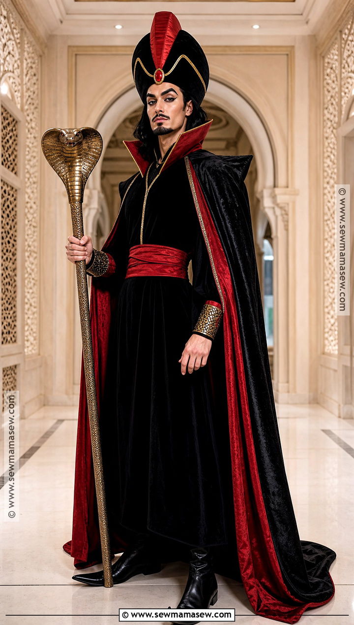 Jafar Costume With Black And Red Robe - 30 aladin costume ideas