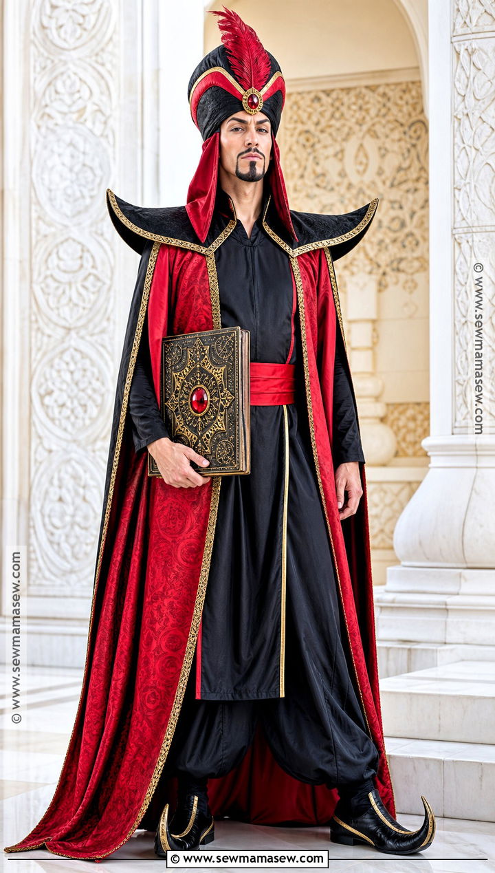 Jafar Costume With Red And Black Robe - 30 Villain Costume Ideas