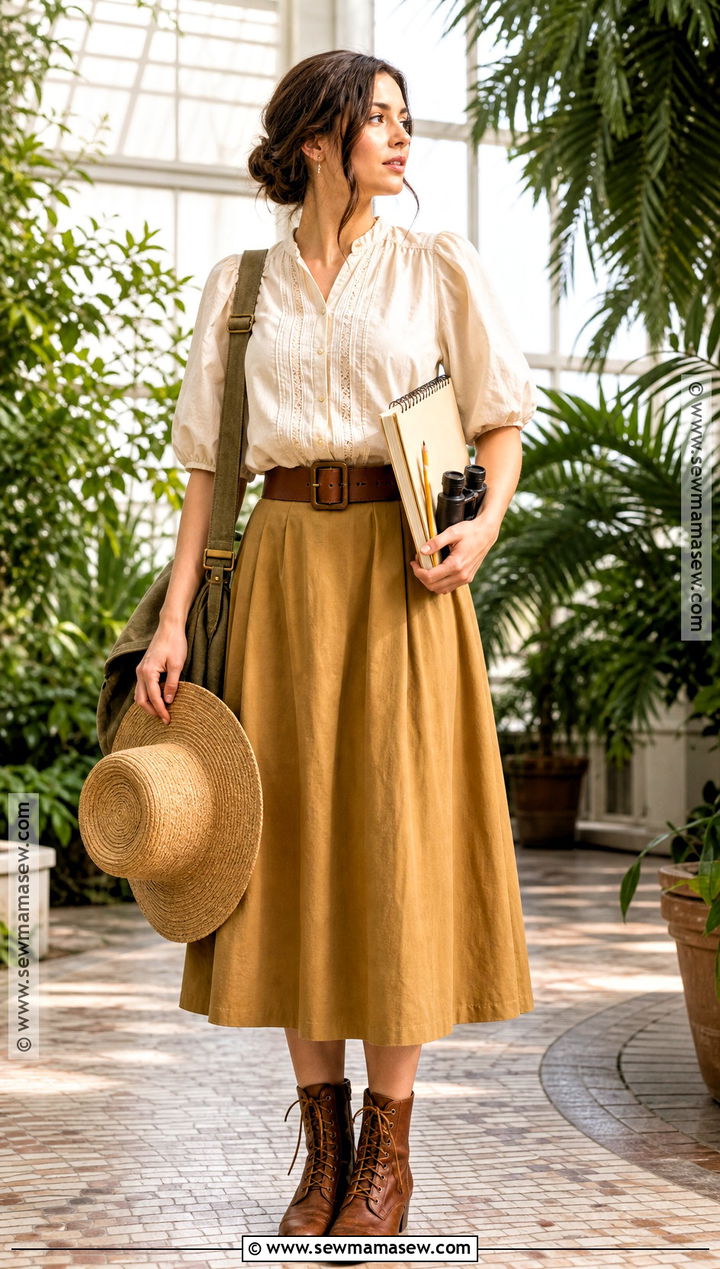 Jane Porter Explorer Costume With Brown Bun - 30 brown hair costume ideas