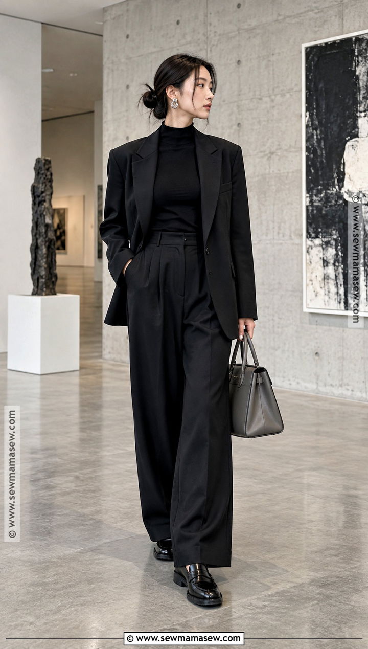 Japan Autumn All Black Layered Outfit - 25 autumn ootd japan ideas