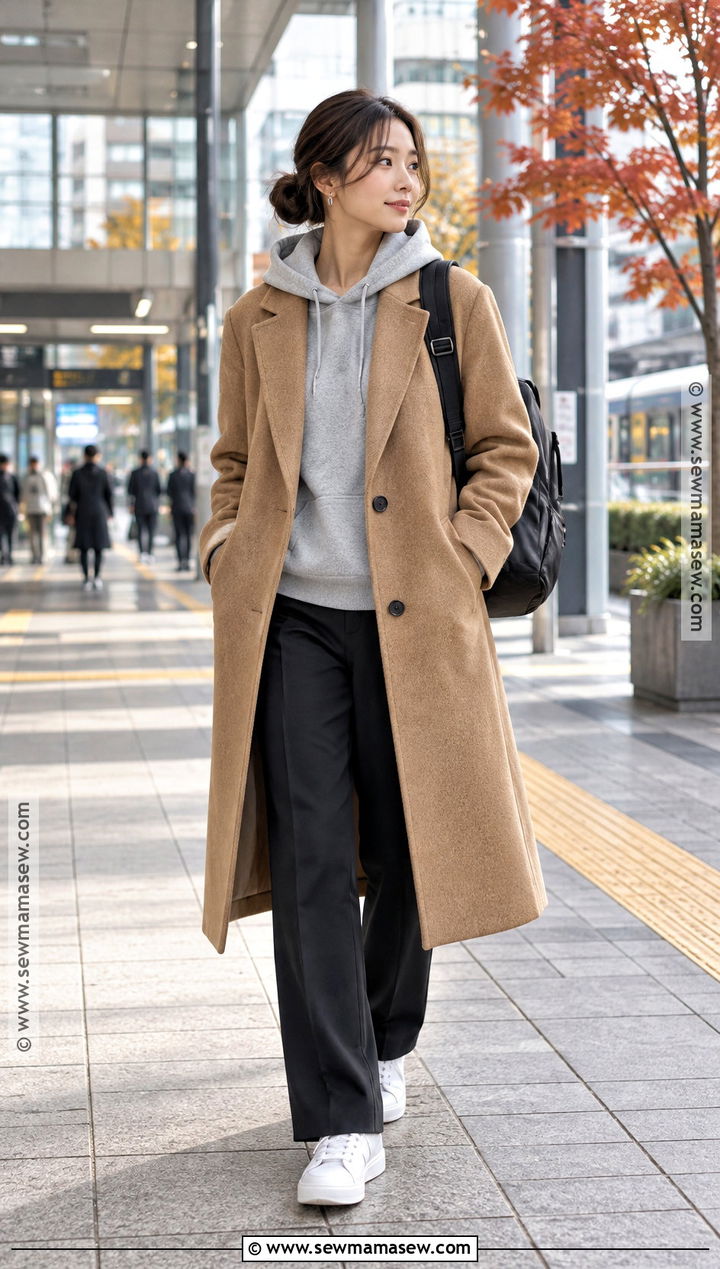 Japan Autumn Hoodie And Long Coat Outfit - 25 autumn japan outfit ideas