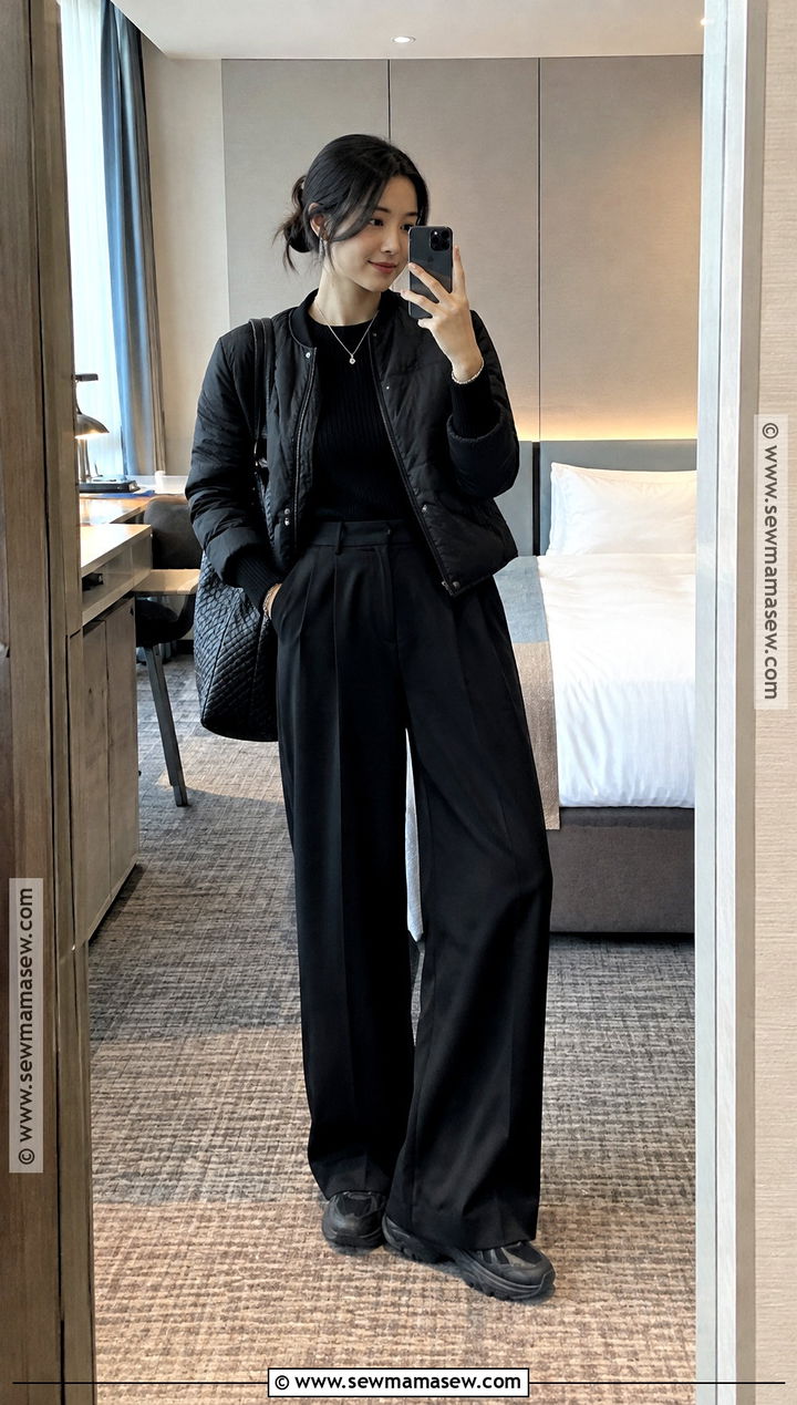 Japan Autumn Monochrome Black Outfit - 20 japan fits autumn