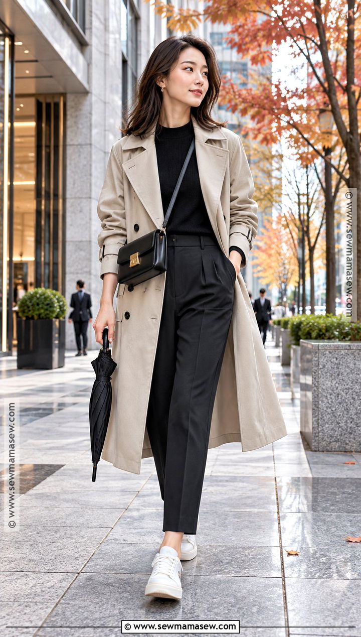 Japan Autumn Trench Coat And Trousers Outfit - 25 autumn japan outfit ideas