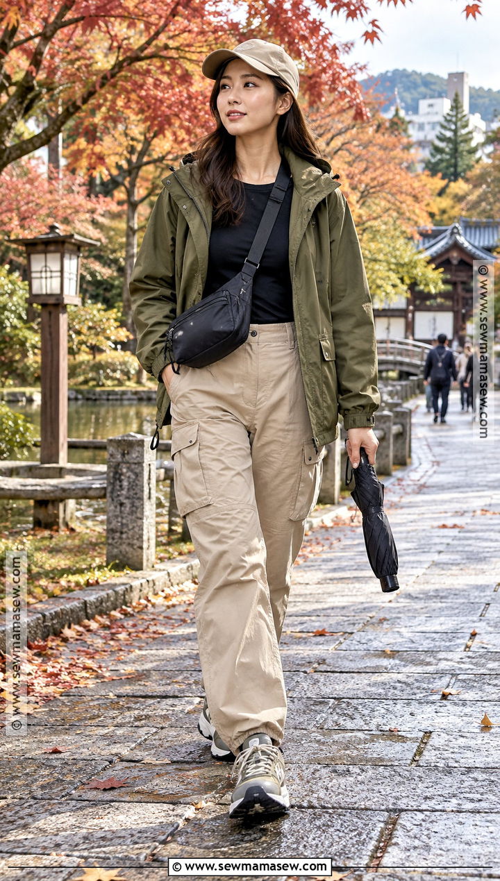 Japan Autumn Utility Jacket And Cargo Pants Outfit - 25 autumn japan outfit ideas