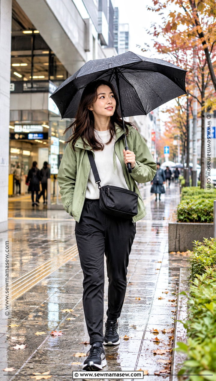 Japan Fall Rain Jacket and Water Resistant Pants Outfit - 20 fall japan outfit ideas