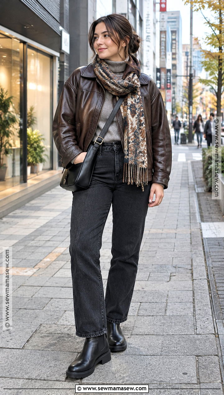 Japan Leather Jacket And Jeans Outfit - 20 Japan Outfits November