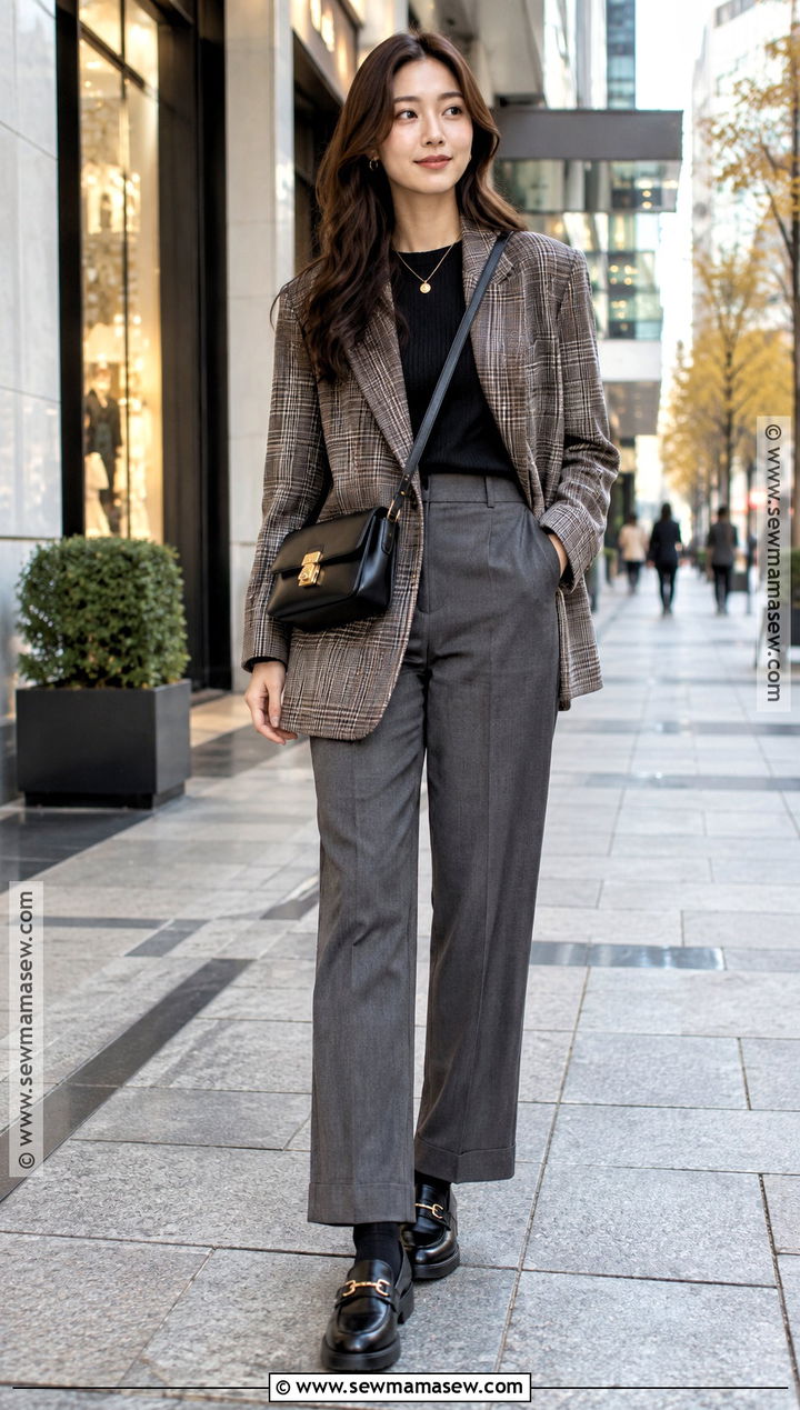 Japan November Blazer And Trousers Outfit - 25 japan november outfit ideas
