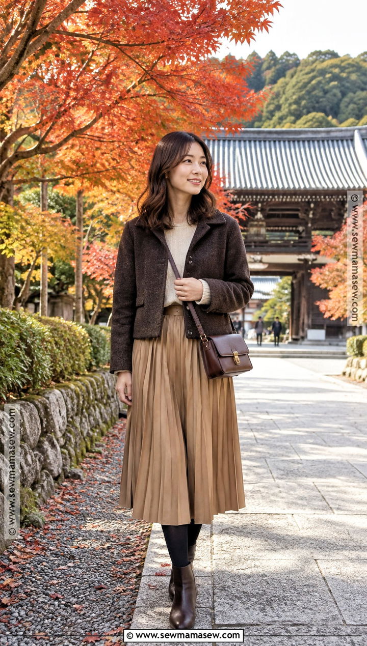 Japan November Midi Skirt And Sweater Outfit - 25 japan november outfit ideas