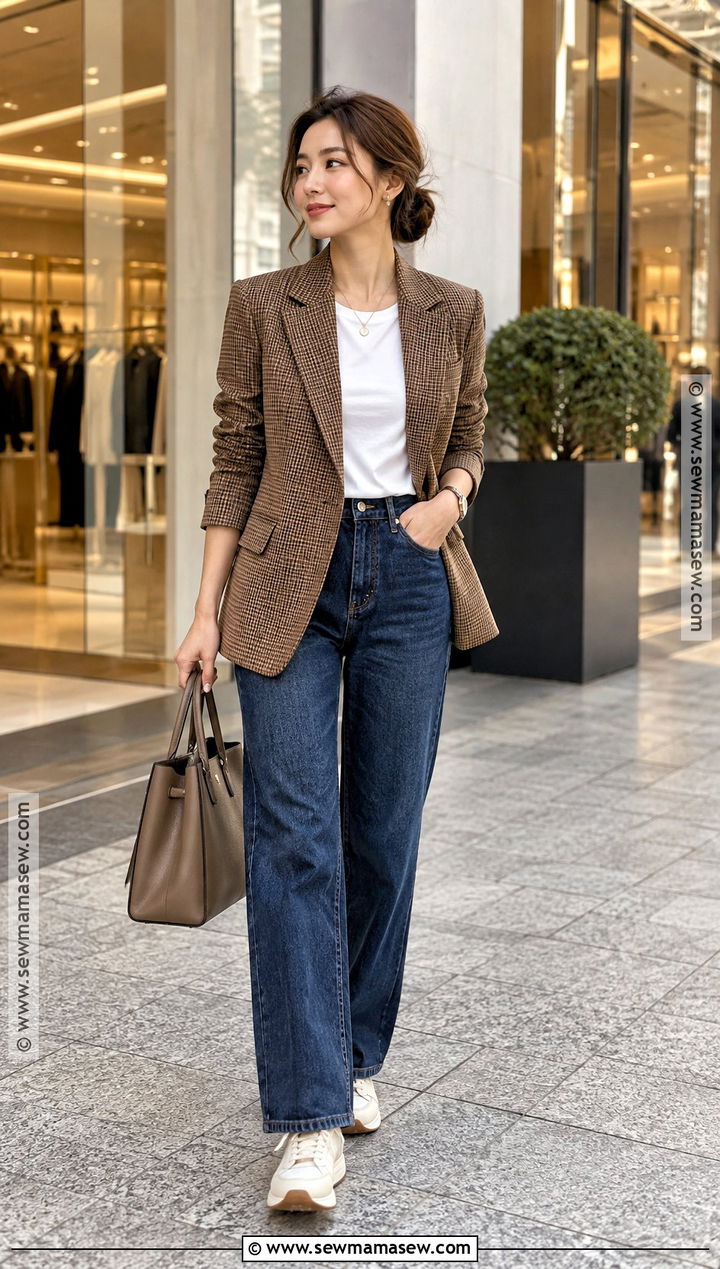 Japan October Blazer And Relaxed Jeans Outfit - 25 japan october outfit ideas
