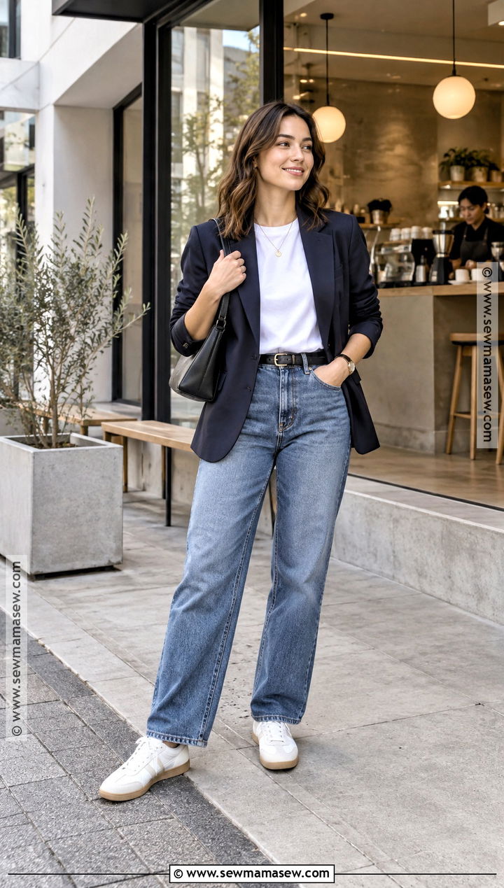 Japan October Blazer And Relaxed Jeans Outfit - 20 japan october outfit ideas for women