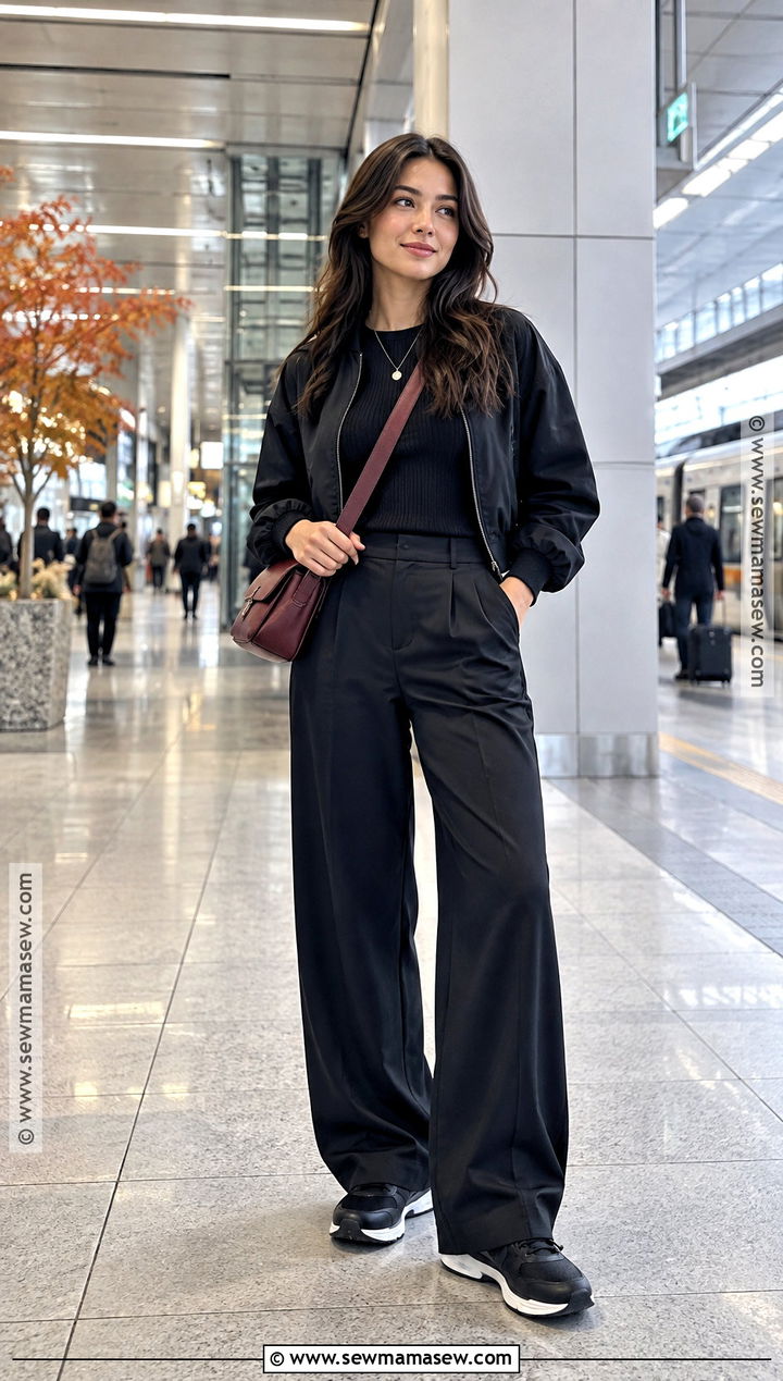 Japan October Monochrome Black Travel Outfit - 20 japan october outfit ideas for women