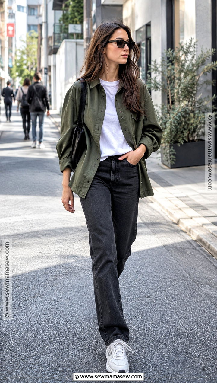 Japan October Tokyo Outfit With Overshirt And Black Jeans - 25 japan october outfit ideas