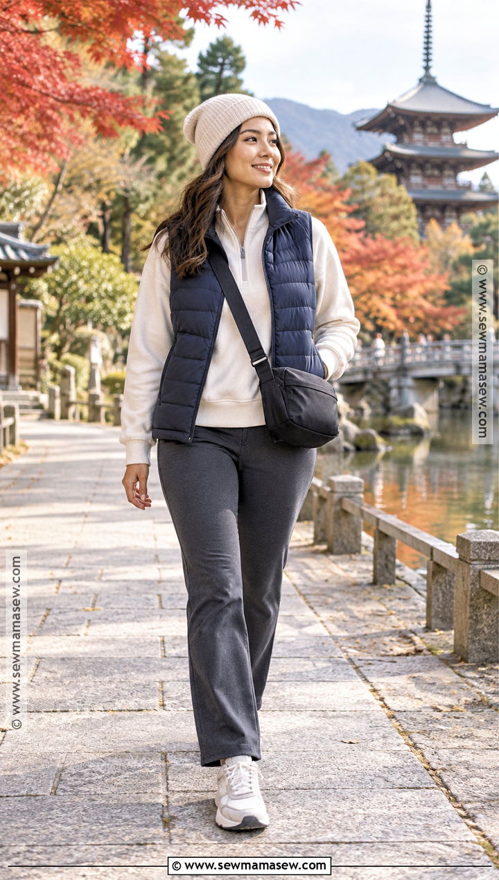 Japan Puffer Vest And Sweatshirt Outfit - 20 Japan Outfits November