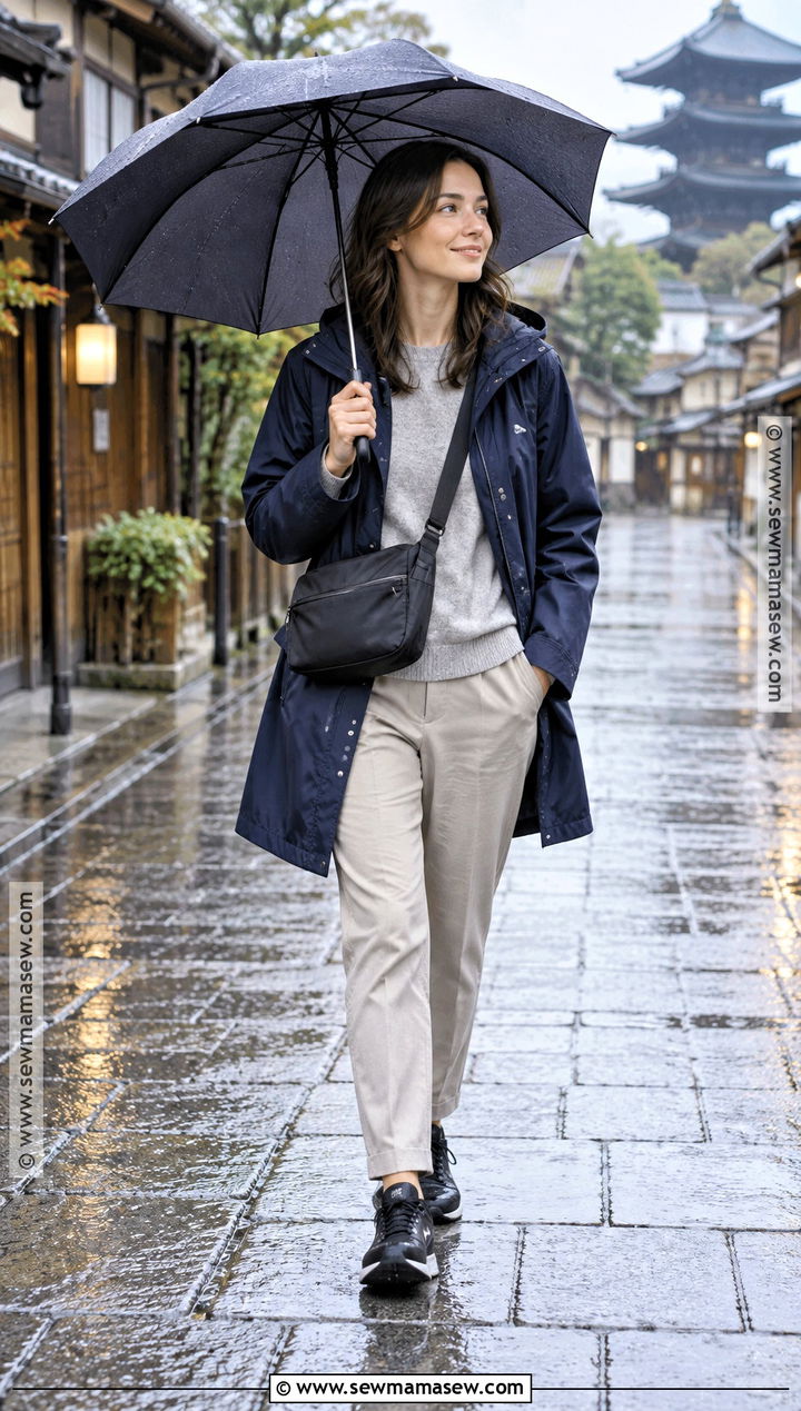Japan Raincoat And Trousers Outfit - 20 Japan Outfits November