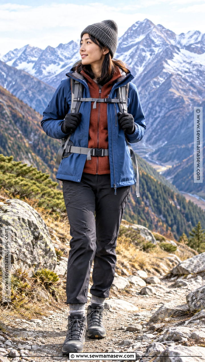 Japanese Alps Fleece And Hiking Pants Outfit - 20 japan in november outfit ideas