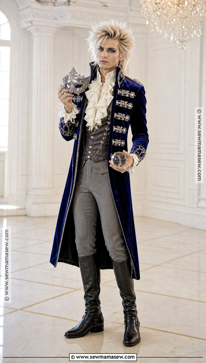 Jareth Ballroom Costume With Blue Coat - 30 Labyrinth Costume Ideas