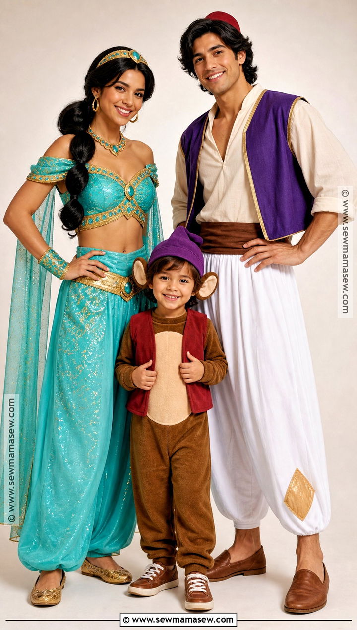 Jasmine Aladdin And Abu Family Costume - 35 Jasmine And Aladdin Costumes