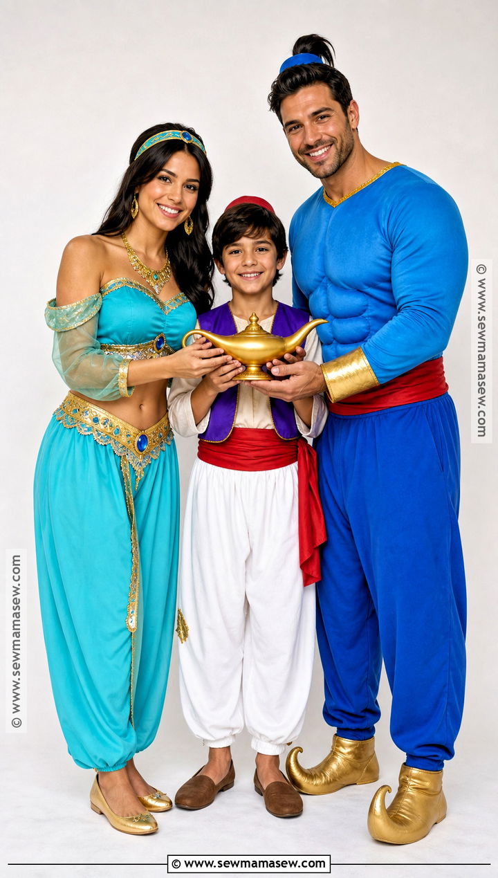 Jasmine Aladdin And Genie Family Costume - 35 Jasmine And Aladdin Costumes