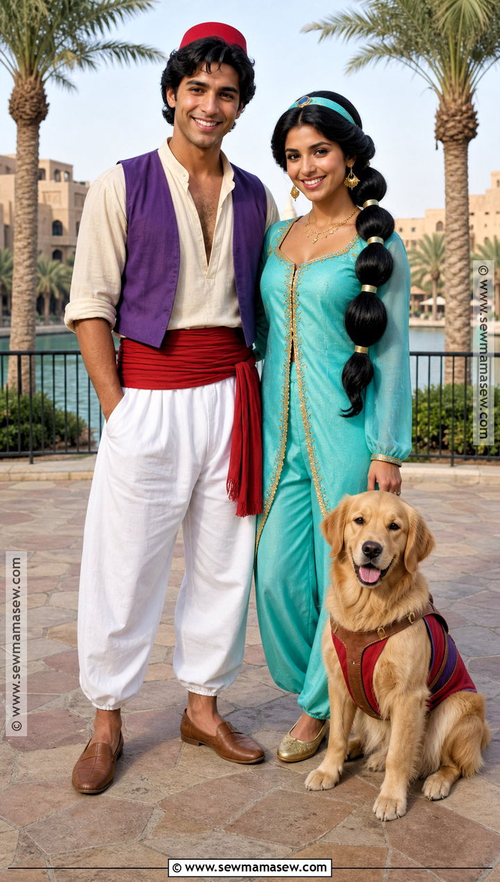 Jasmine And Aladdin Costume With A Pet - 35 Jasmine And Aladdin Costumes