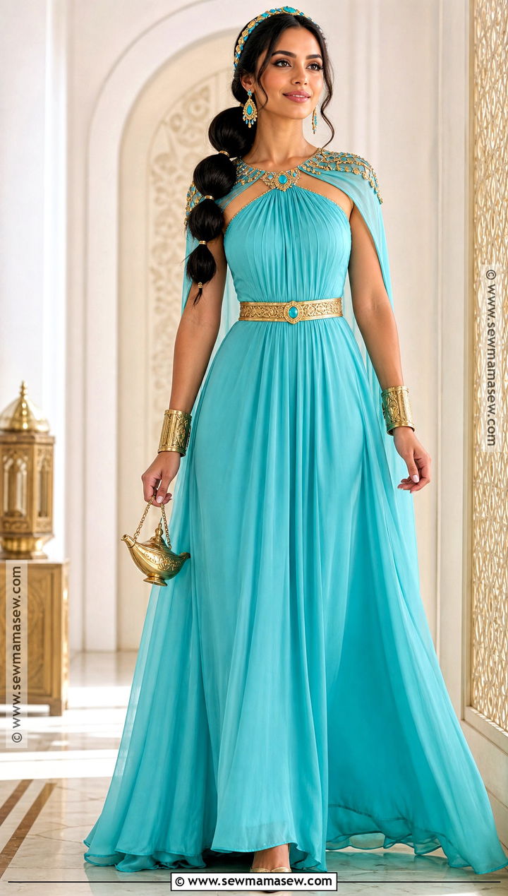 Jasmine Costume With Turquoise Dress - 35 Jasmine Costume Ideas