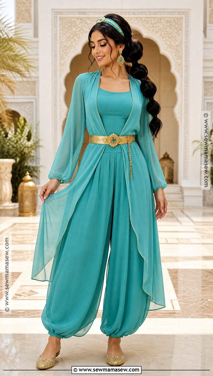 Jasmine Costume With Turquoise Pants - 40 disney costume ideas