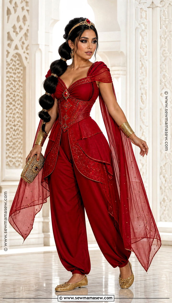 Jasmine Red Costume - 40 disney princess halloween costumes