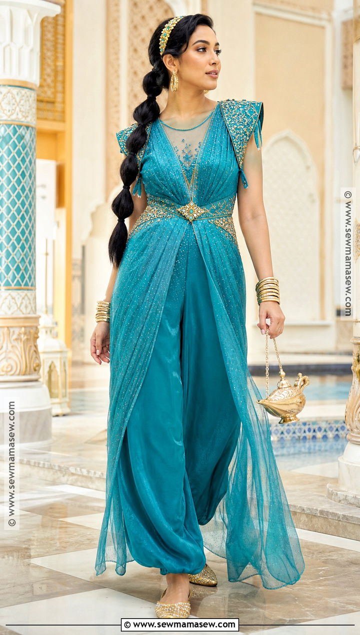 Jasmine Teal Princess Costume - 50 princess costume ideas
