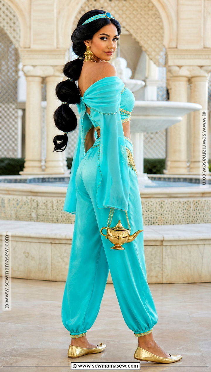 Jasmine Teal Princess Costume - 30 Disney Princess Costume Ideas
