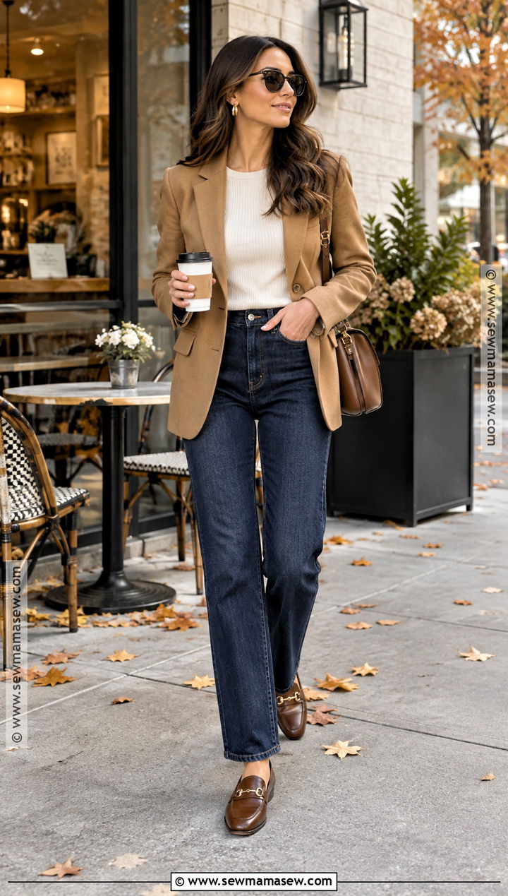 Jeans And Blazer Fall Lunch Date Outfit - 15 lunch date fall outfit ideas