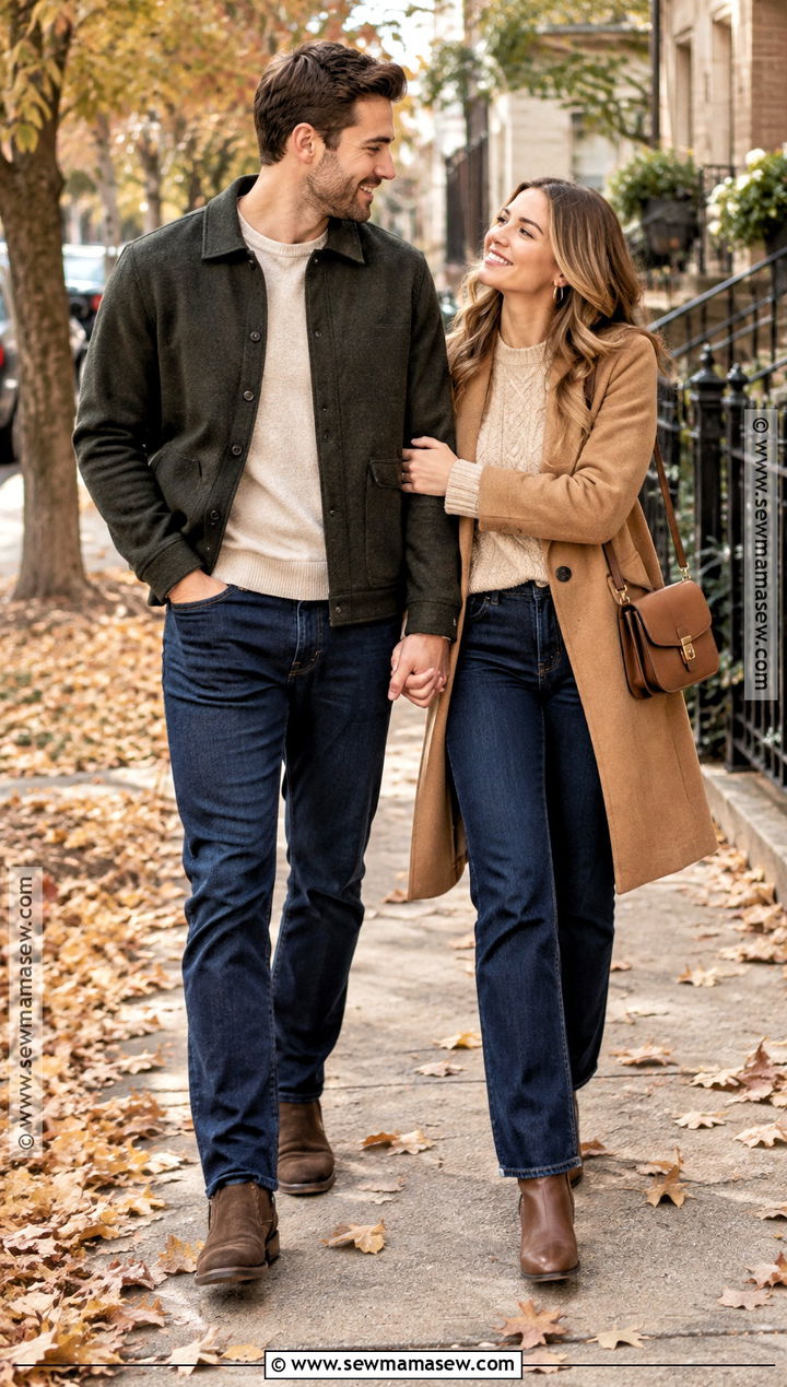 Jeans And Sweater Fall Engagement Outfit - 15 cute fall engagement outfits