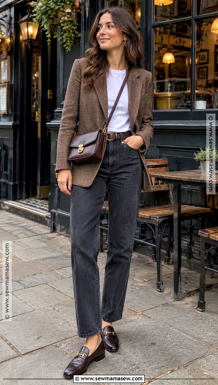 Jeans and Blazer Autumn Pub Outfit - 20 autumn pub outfit ideas