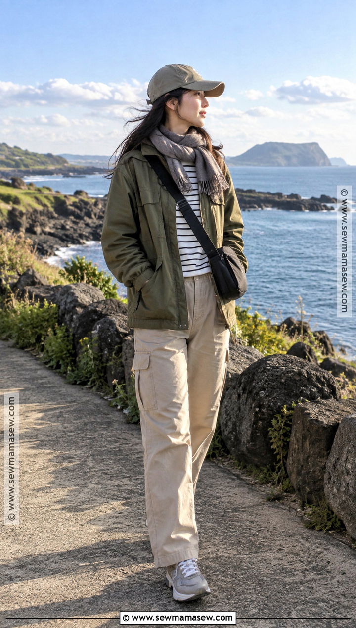 Jeju October Utility Jacket And Cargo Pants Outfit - 15 south korea october outfit ideas