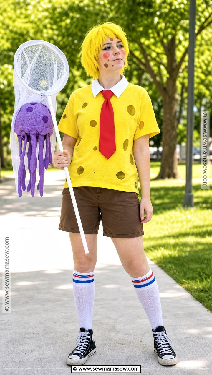 Jellyfishing SpongeBob Cosplay - 35 Spongebob Cosplay Ideas