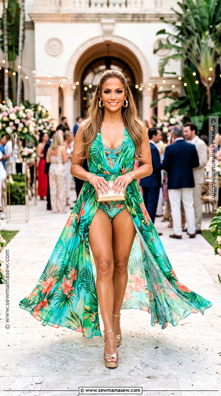 Jennifer Lopez Green Dress Costume - 30 celeb halloween costumes