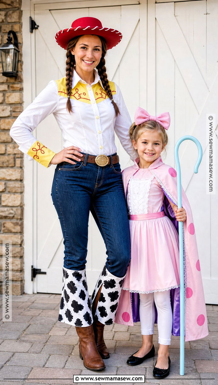 Jessie And Bo Peep Costume - 30 mom daughter halloween costumes