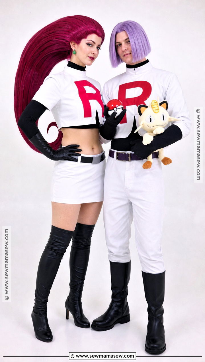Jessie And James Team Rocket Couple Costume - 30 90S Costume Ideas for Couples