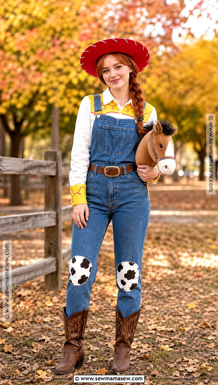 Jessie Costume With Blue Overalls - 30 jessie toy story halloween costume ideas