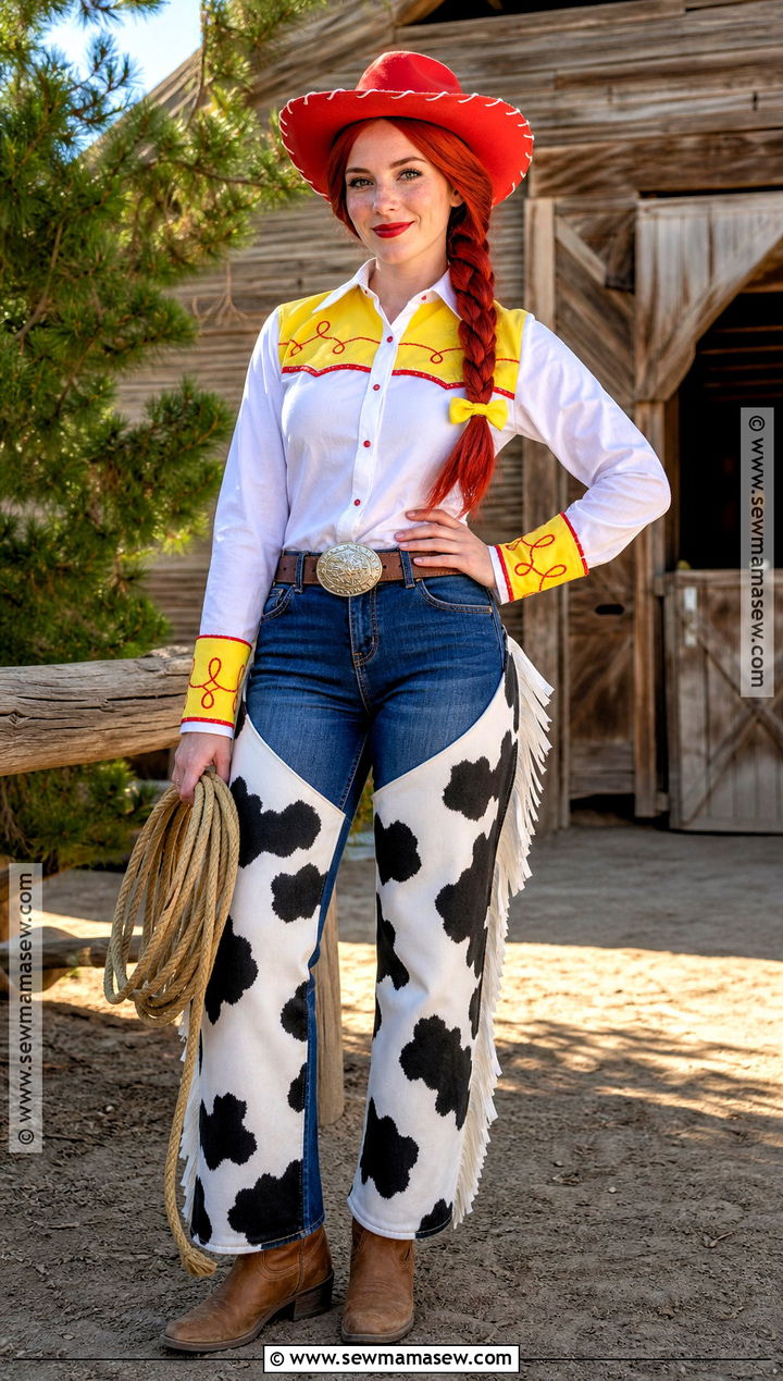 Jessie Costume With Cow Print Chaps - 30 disney dress up ideas