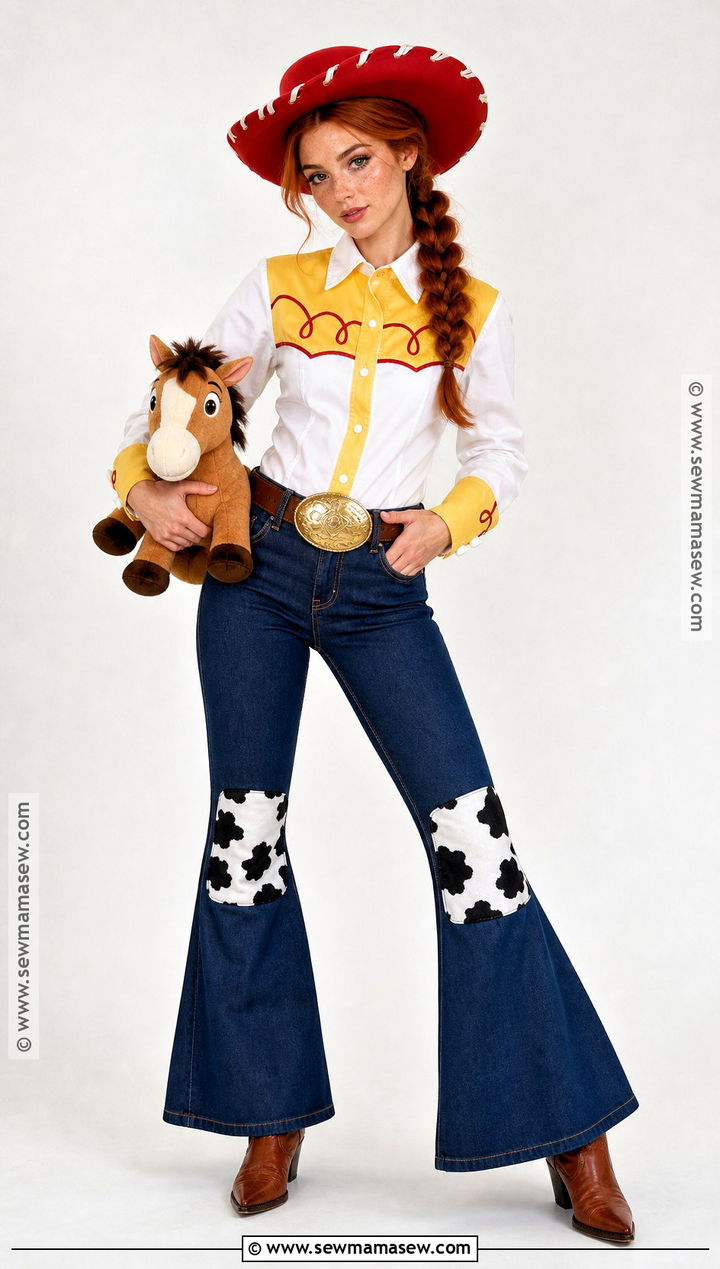 Jessie Costume With Flared Jeans - 30 jessie toy story halloween costume ideas