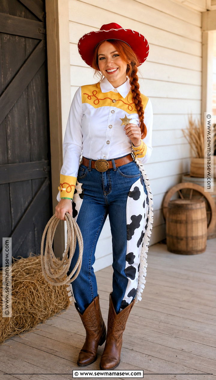 Jessie Cowgirl Costume With Red Braids - 30 ginger halloween costumes red hair