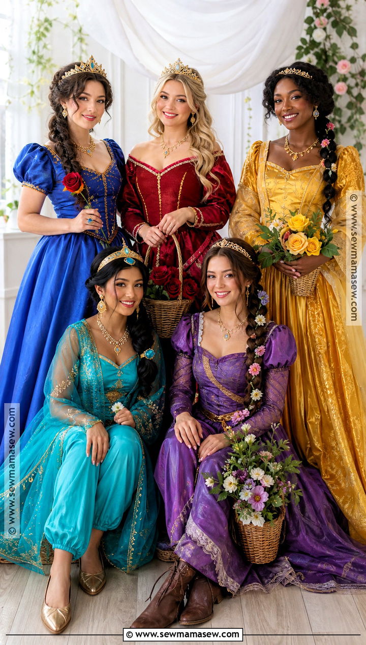 Jewel Tone Disney Princess Group Costume - 30 disney princess group costumes