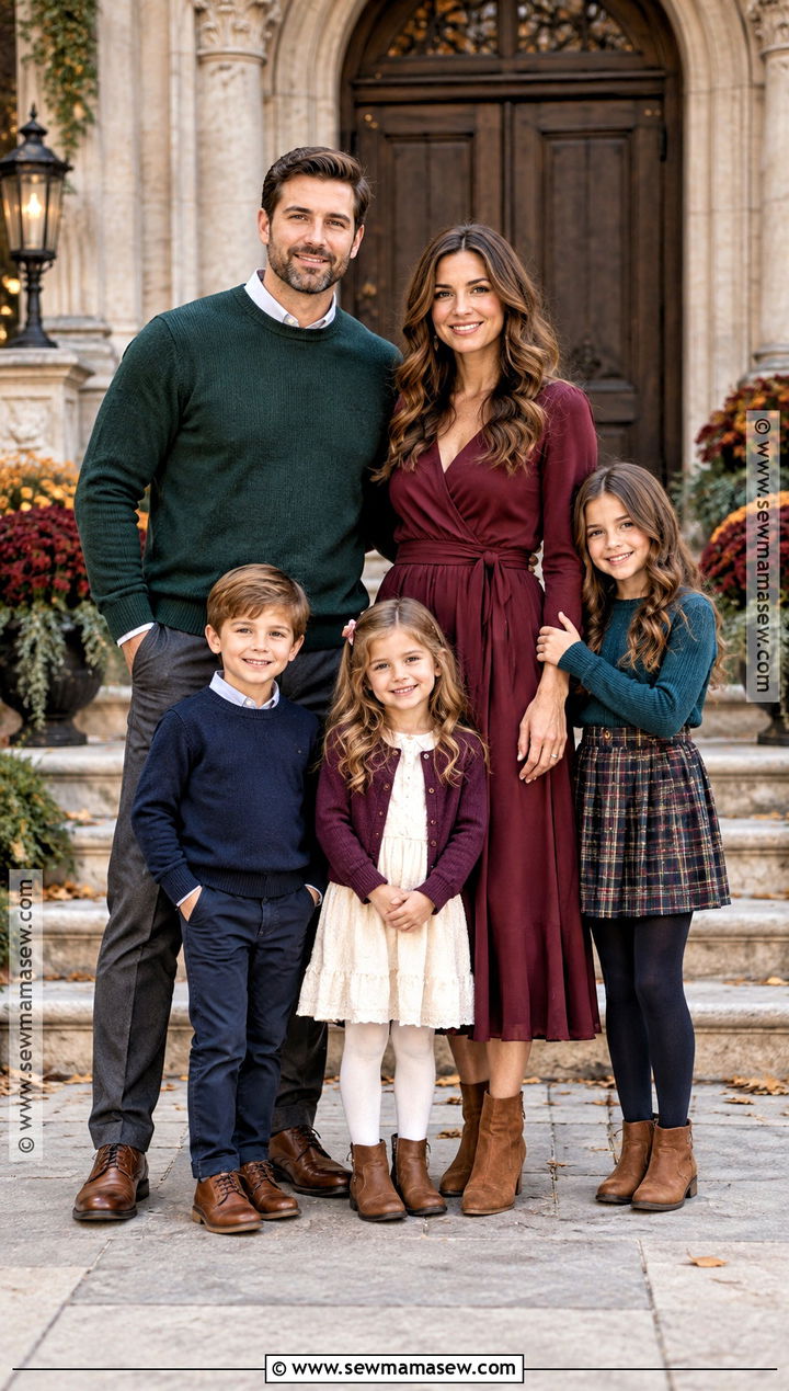 Jewel Tone Fall Family Photo Outfit - 25 fall family photos outfits