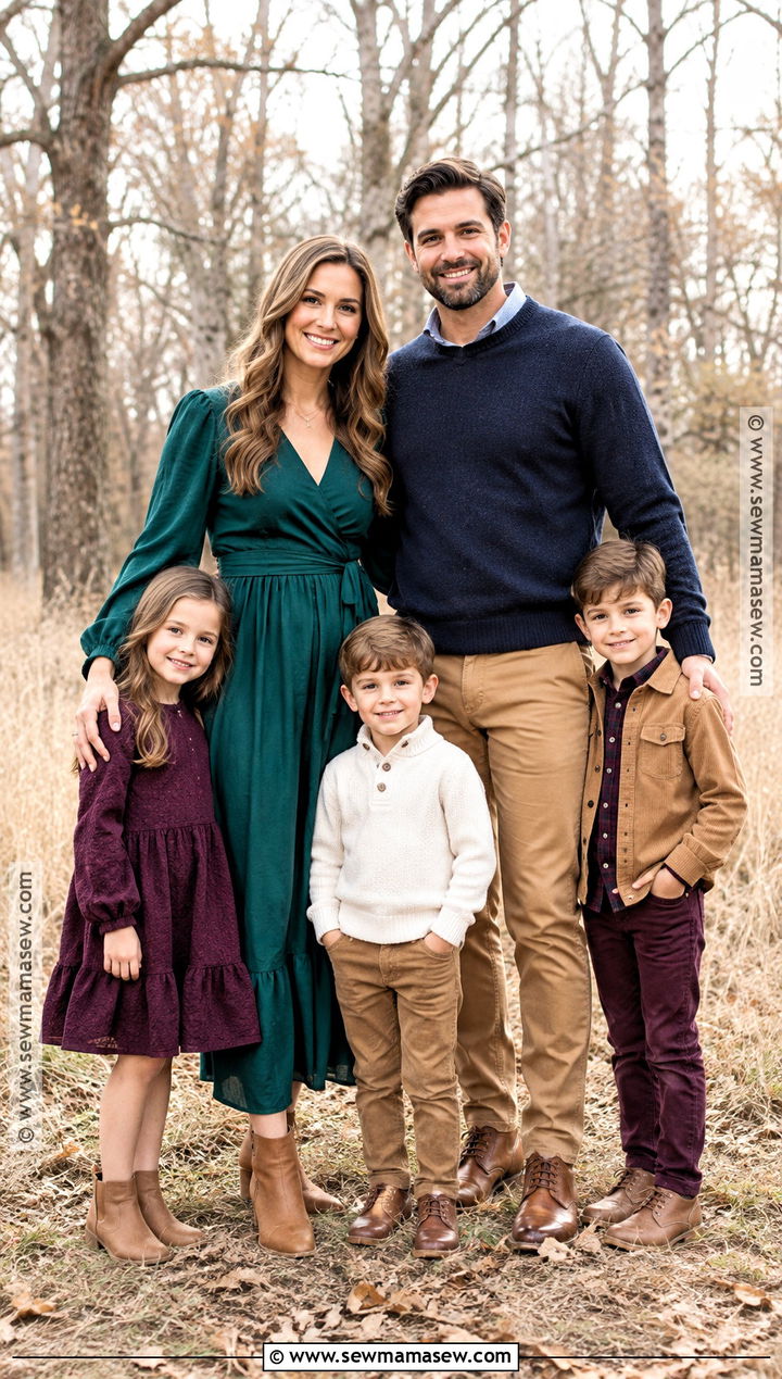 Jewel Tone Fall Family Picture Outfit - 25 outdoor fall family pictures outfits