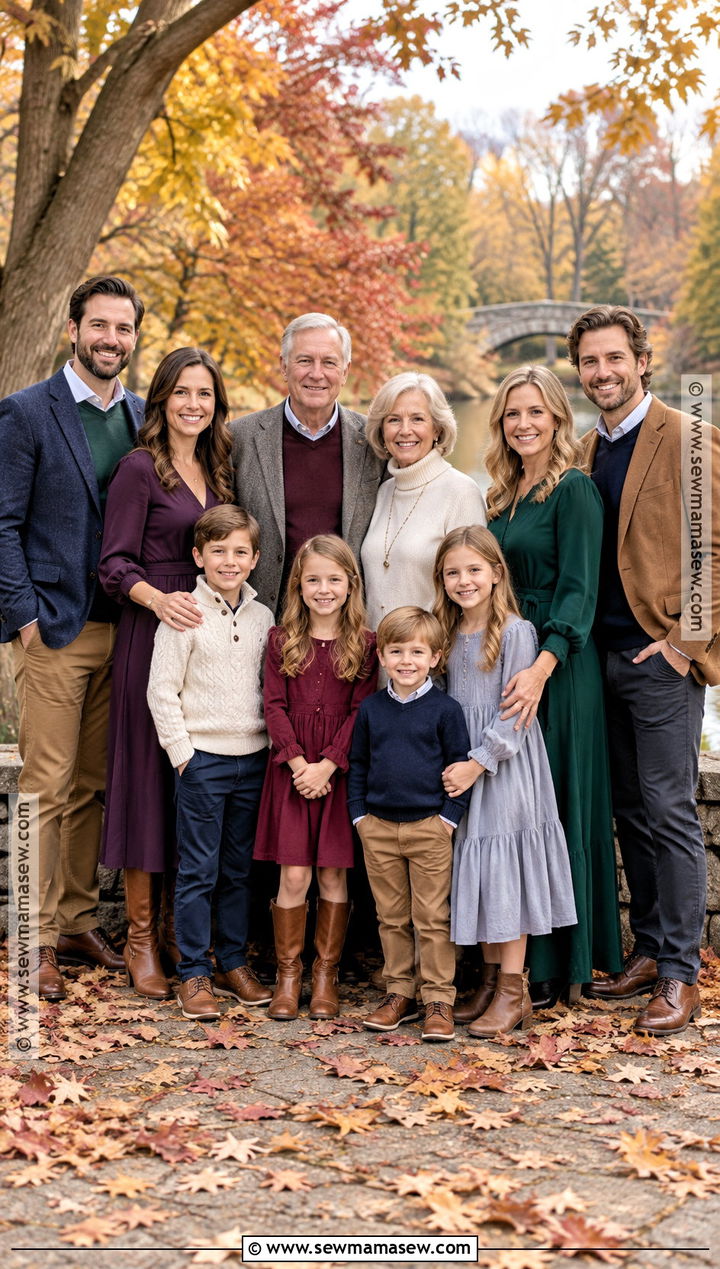 Jewel Tone Fall Family Picture Outfit - 20 fall picture outfits for family