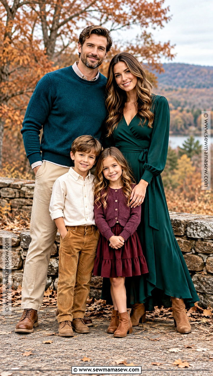 Jewel Tone Fall Family Picture Outfits - 15 family outfits for fall pictures
