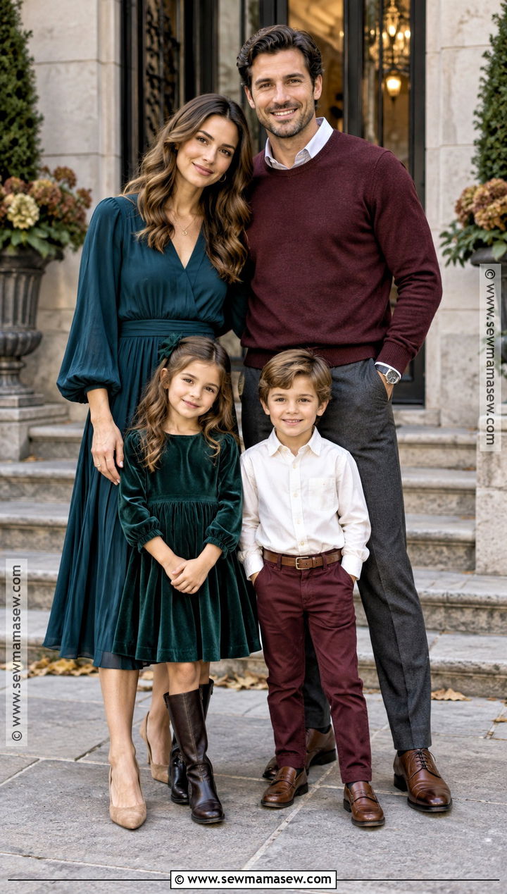 Jewel Tone Family Outfit - 15 fall matching outfits for family