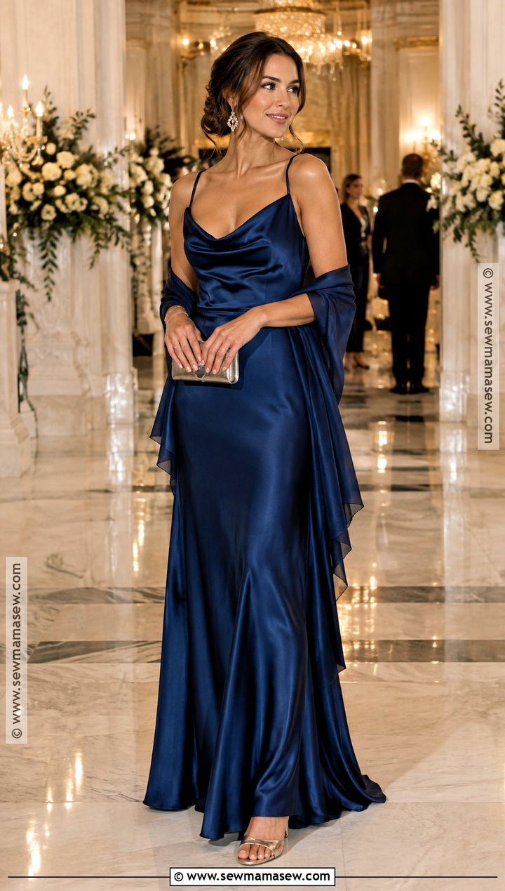 Jewel Tone Gown With Wrap Autumn Wedding Outfit - 15 autumn chic wedding outfit ideas