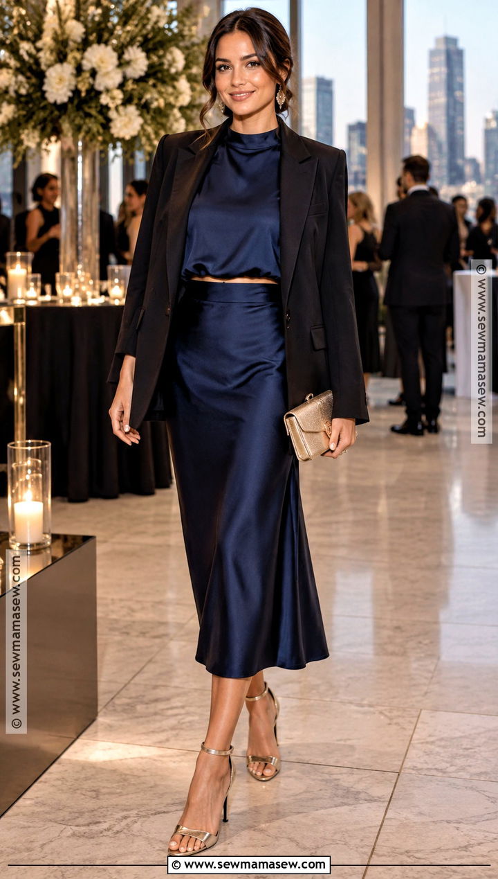 Jewel Tone Two Piece Set Fall Wedding Guest Outfit - 30 fall wedding guest outfit ideas